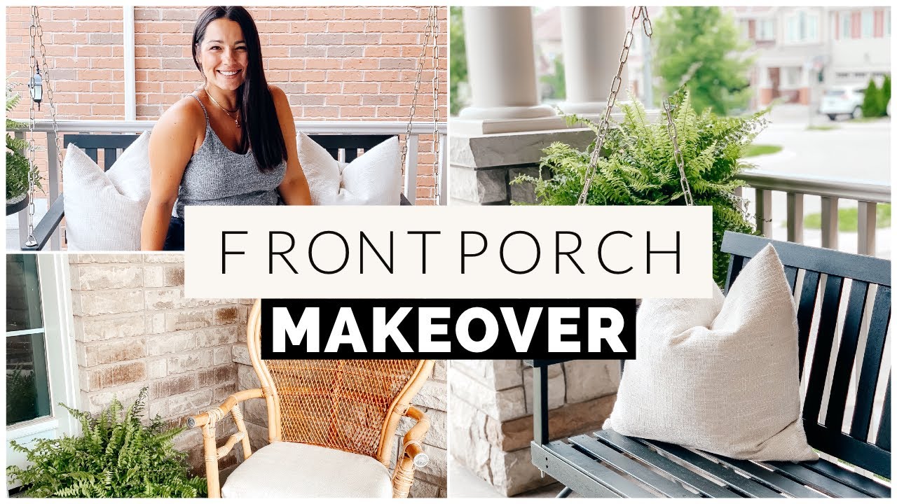 DIY AND DECORATE WITH ME | FRONT PORCH MAKEOVER | PORCH DECORATING ...