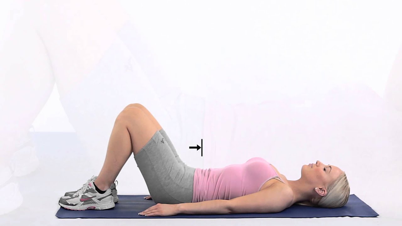 How to do a pelvic tilt lying down - YouTube