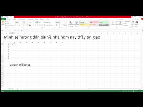 Video Hướng dẫn làm bảng cửu chương trong Excel - YouTube