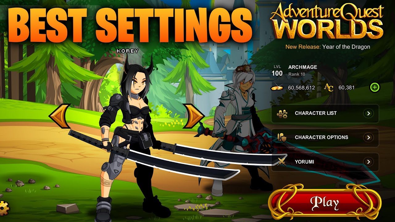 Best AQW Settings 2024! What Launcher Does Korey Use?