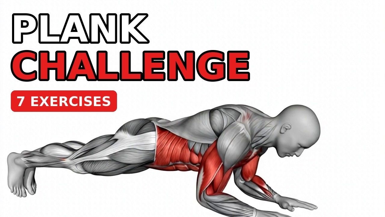 Plank Workout Challenge | 7 Plank Exercises At Home - YouTube