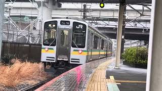 【フリー素材】E127系0番台 浜川崎駅発車