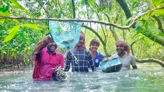 জঙ্গল থেকে কাকড়া ধরে প্রথম বার সেই কাকড়া পুইশাক দিয়ে রেঁধে খেলাম @SundarbanNaturalVlog-kp1ww