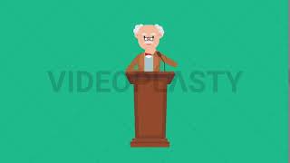 Professor Speaking on the Podium Animation [MOV & GIF]