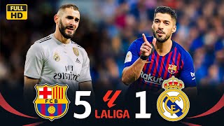 Barcelona {5-1} Real Madrid 🔥⚡️Hatrik suarez 💥laliga 2019 - amazing match 🔥 FHD
