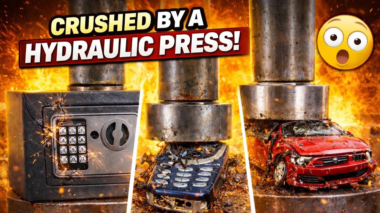 Safe, Phone, Car… Nothing Survives This Press🤯