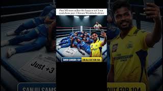 Puri MI team milkar bhi Sanju se sirf 3 run zyada bana payi. Ultimate Wankhede silence