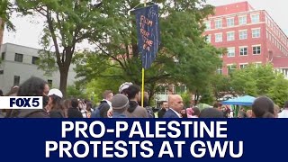 Students hold proPalestine demonstration on GW campus