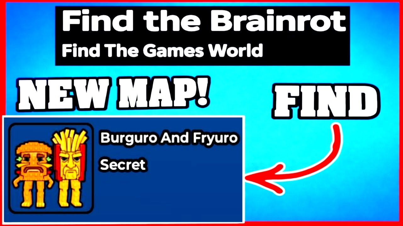 Как найти Бургуро и Фрюро в игре FIND THE BRAINROT ROBLOX [НОВАЯ КАРТА] [ОБНОВЛЕНИЕ] [прохождение]