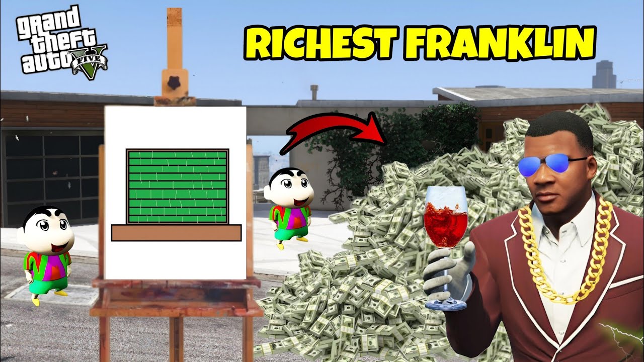 GTA 5 : FRANKLIN BECAME RICHEST PERSON 😯 WITH HELP OF MAGICAL PAINTING BOARD