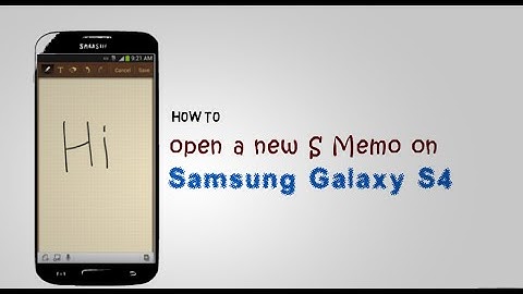 GALAXY S4 - How to open a new S Memo on Samsung Galaxy S4