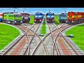 INDIAN TRAINS ARE ON MOST DANGEROUS BUMPY RAILROAD TRACKS -:- Funny Trains Crossing