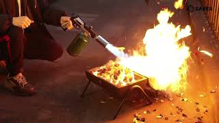 Watch This Torch Ignite Instantly 🔥 Serious Heat in Seconds