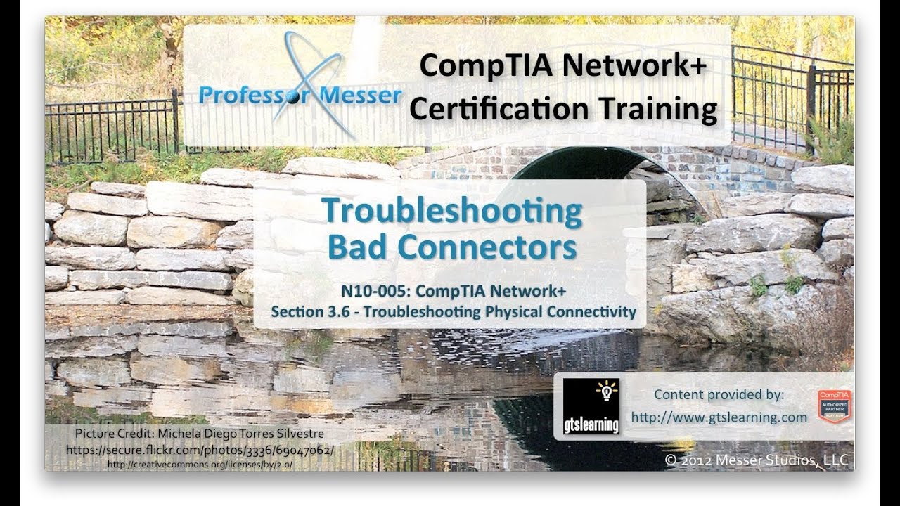 Troubleshooting Bad Connectors - CompTIA Network+ N10-005: 3.6 - YouTube