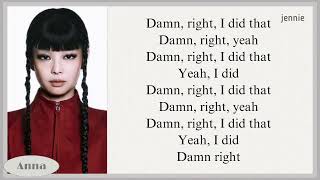 Jennie, Childish Gambino, Kali Uchis - Damn Right Karaoke With