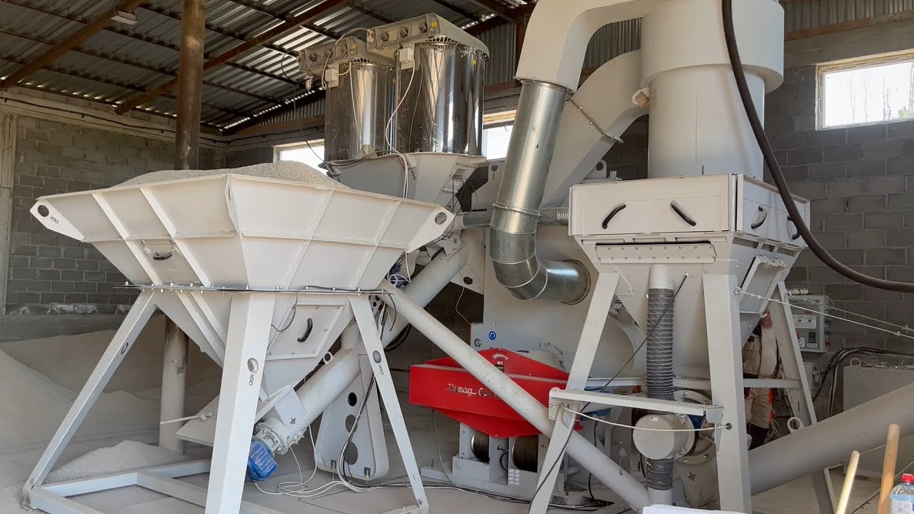 Производство минерального порошка на линии 