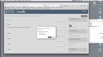 Adding a folder to Moodle by drag and drop