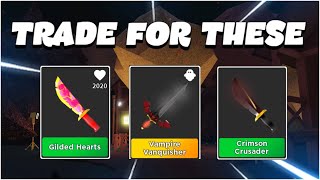 TRADE FOR THESE KNIVES IN STK || 🔪 Survive the killer