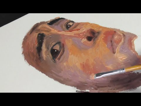 油絵の具を置く人物画 【メイキング】｜Oil painting - YouTube
