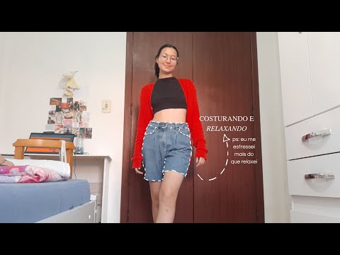 TESTANDO NOVOS HOBBIES: reformando uma calça jeans (foi caótico!)
