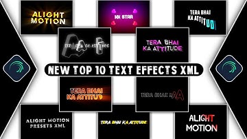 Text Animation Presets For Alight Motion | Alight Motion Text Effect XML File | Text effect presets