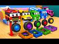 Find the Right Wheel for Each Car | Baby Nursery Rhymes | Wheel Match TV