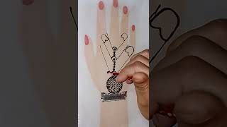New Stylish Beautiful Mehndi Design using Safety pin with coin #shorts