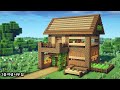 ⚒️Minecraft : How To Build a 2nd floor Survival Wooden House - 마인크래프트 강좌 : 2층 야생 나무 집 만들기