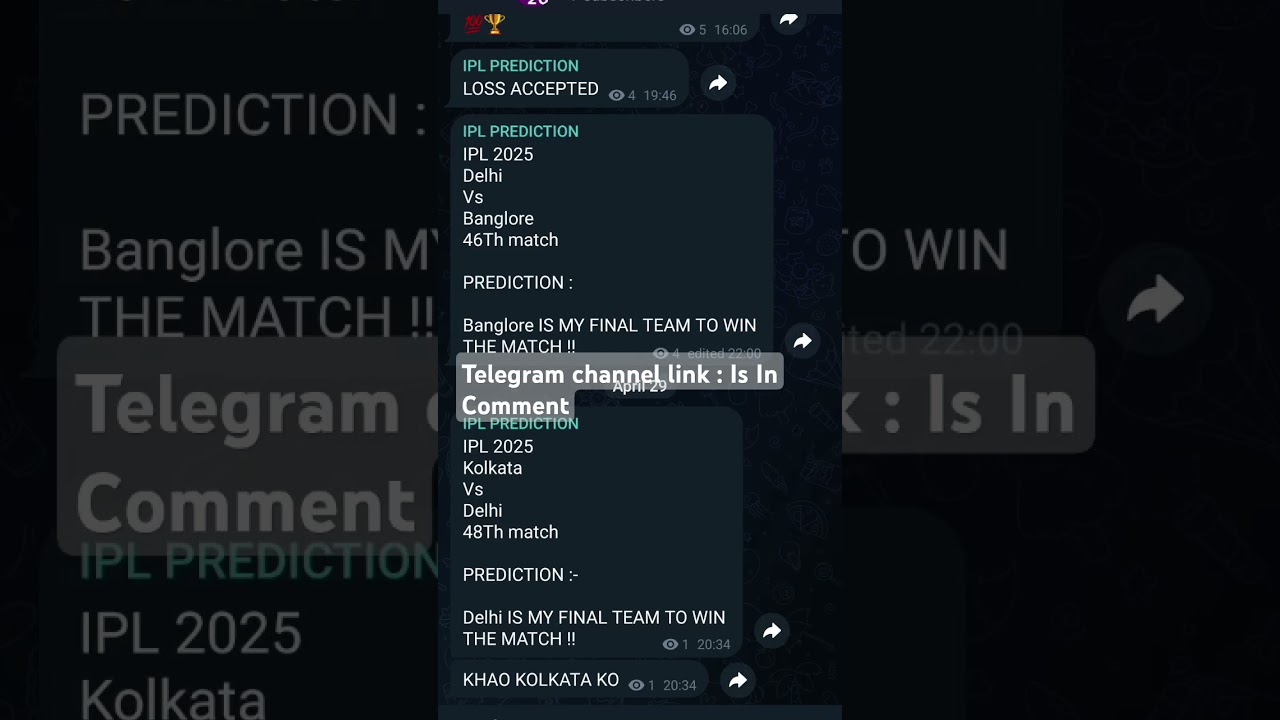 Everyday match prediction of IPL 2025 join telegram channel for updates link is in comment