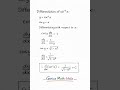 Class 12 ncert math differentiation & integration formula proof # genius math wala # maths shorts