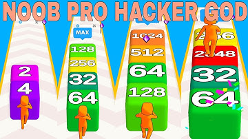 NOOB VS PRO VS HACKER VS GOD   in 2048 Run DDD