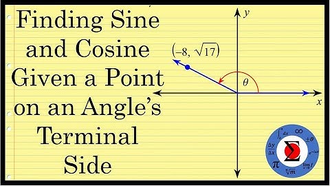 Finding Sine and Cosine Given a Point on the Terminal Side of an Angle :: Trigonometry