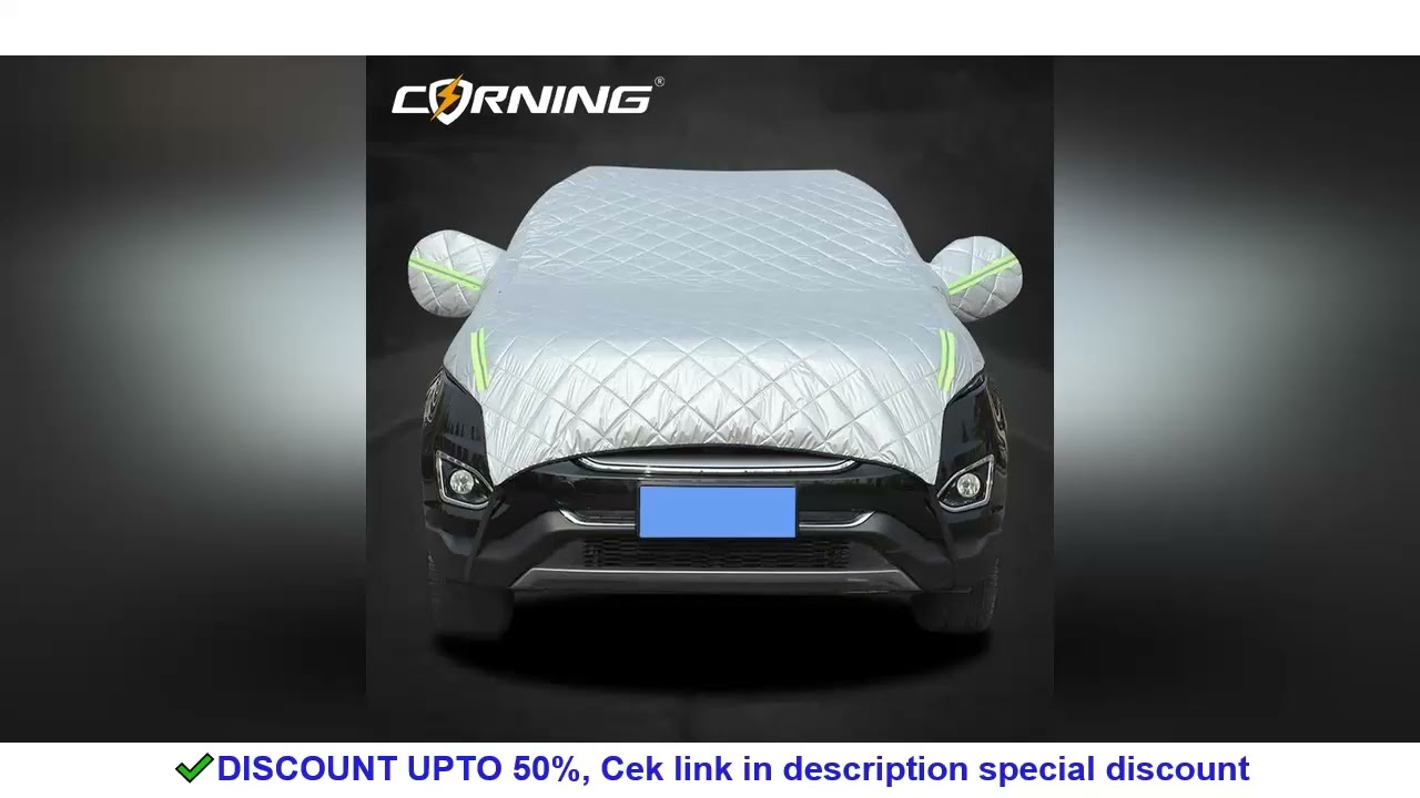 Thickened Sunscreen Insulation Half Car Cover Waterproof Outdoor Windshield Covers With Reflective