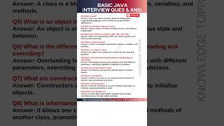 Basic Java Interview Questions and Answers