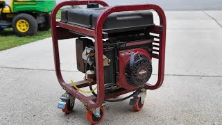 BRIGGS AND STRATTON GENERATOR  STORAGE PREP,  AND A QUIETER EXAUST