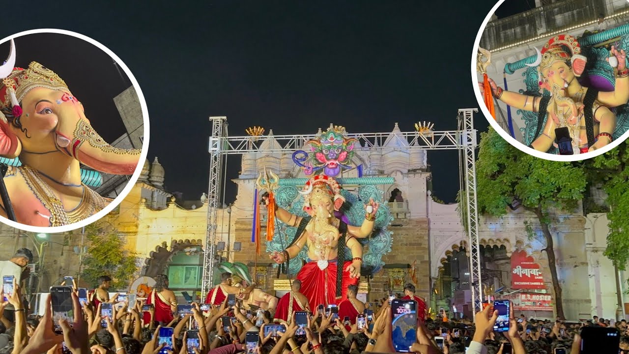 VADODARA 1ST BIGGEST GANPATI AAGMAN 2K25 | RAOPURA YUVAK MANDAL ( KHARCHIKAR NO KHACHO ) | VADODARA 