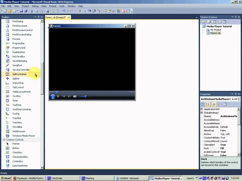 Creating a Media Player using Visual Basic 2010 - YouTube