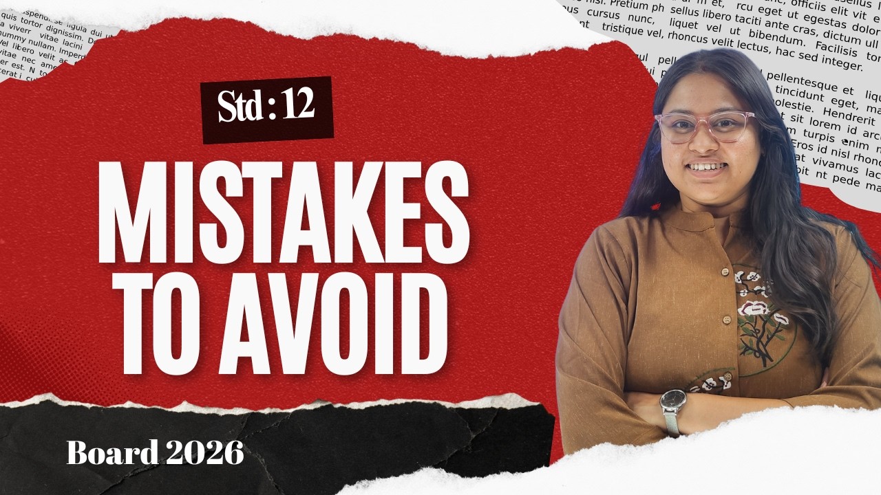 📚 Std 12 English | Common Mistakes to Avoid | Board Exam 2026 Preparation
