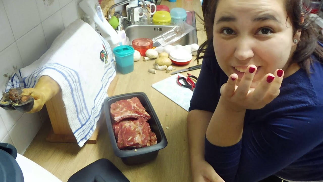 Costillas con patatas y champiñones en el Ultrapro de Tupperware