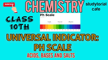 UNIVERSAL INDICATOR PH SCALE CLASS 10