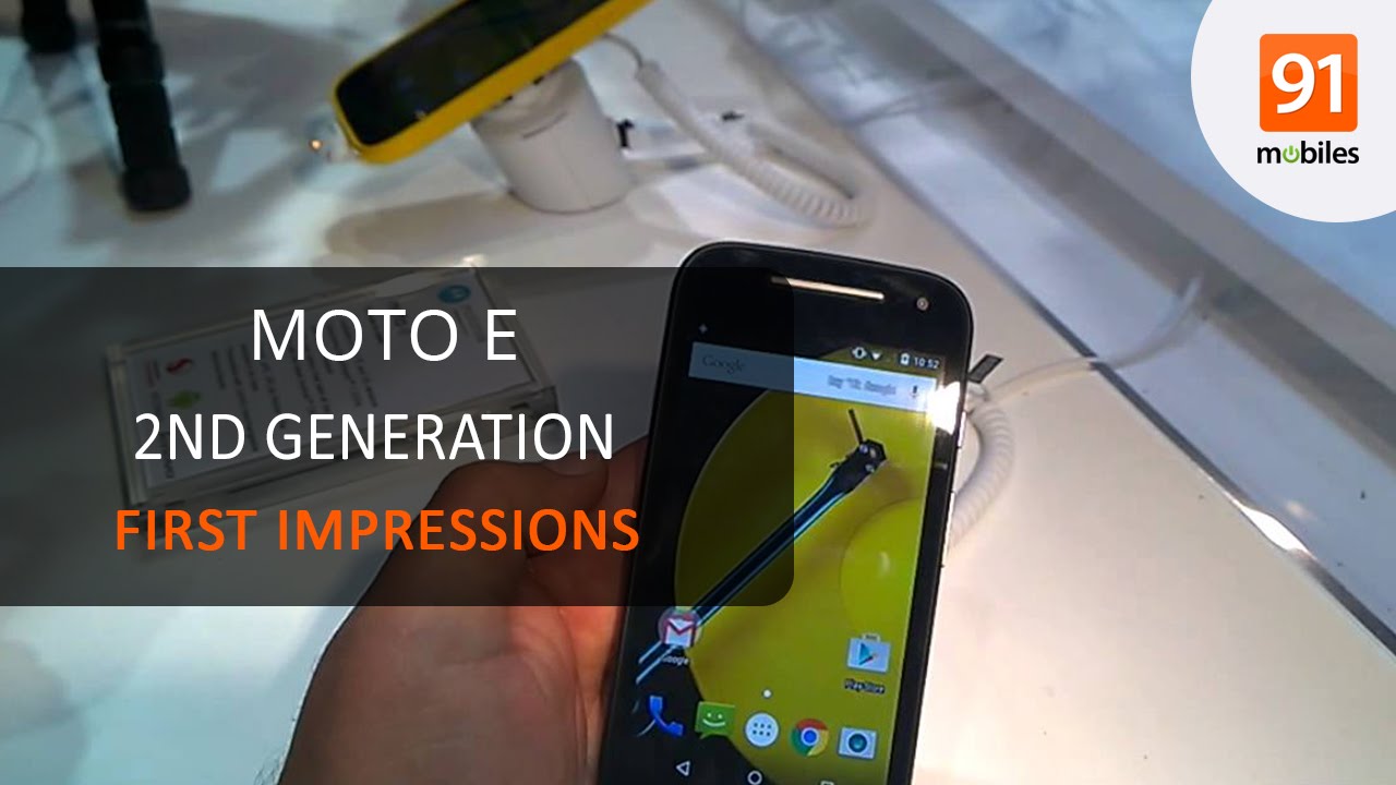Motorola Moto E (2nd-gen): First Look | Hands on | Price - YouTube
