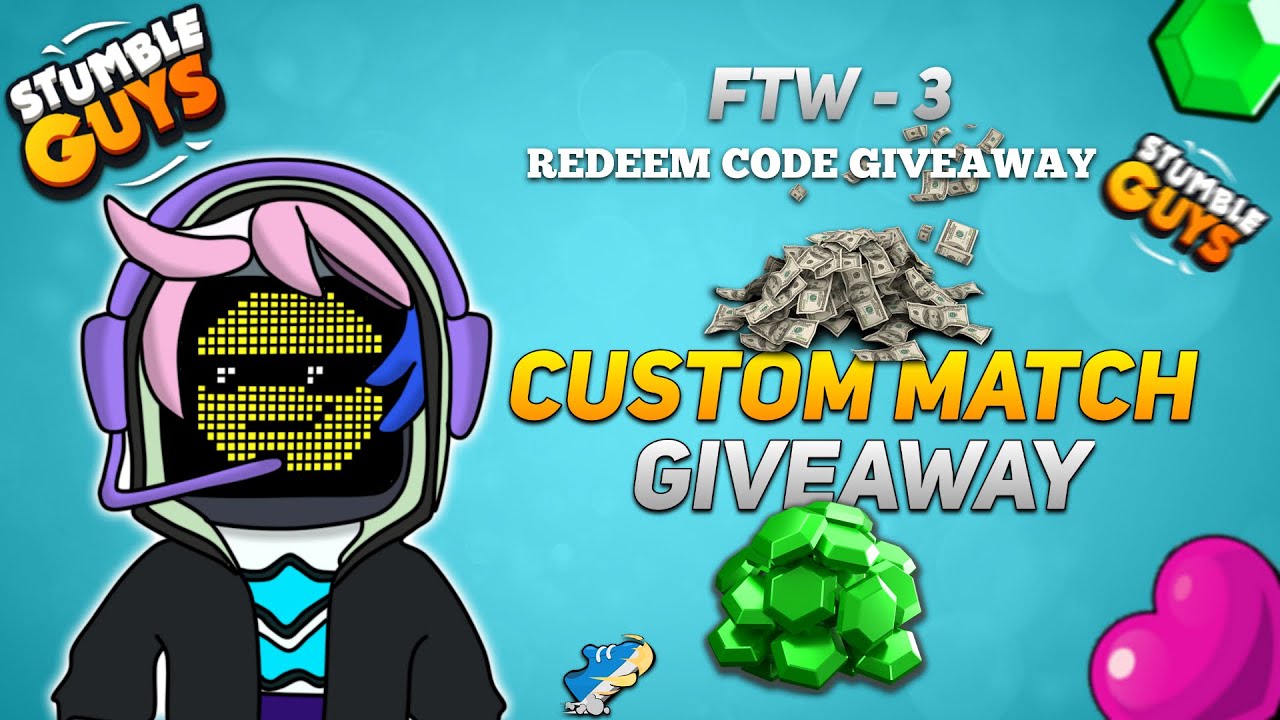 Redeem Code Giveaway Unlimited BlockDash Customs Stumble Guys Live