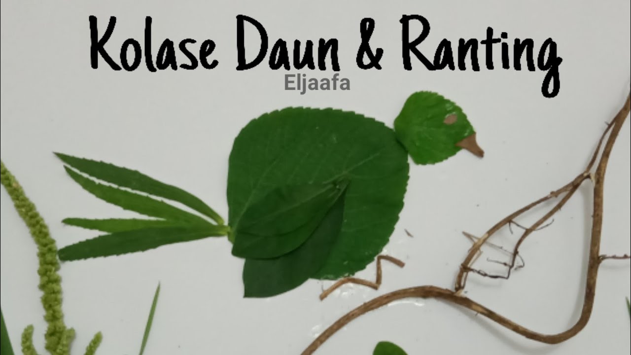 Contoh Kolase  Dari  Daun  Kering Dan  Ranting  Wulan