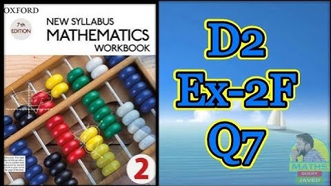 Q7 || Ex-2F || D2 || NSM || Linear graph and Simultaneous equation || in Urdu Hindi