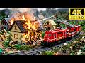 Miniature Technic: Building a Mini LEGO Fire Train System with Water Pump to Stop REAL FIRE