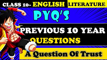 A Question Of Trust PYQ