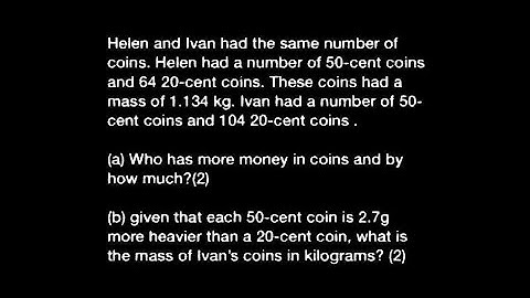 Solving Coins Question from Helen and Ivan (2021 PSLE Math Exam)