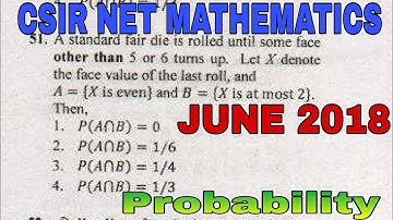 CSIR NET MATHEMATICS JUNE 2018 SOLUTION || CSIR NET MATHEMATICS STATISTICS #allboutmathematics