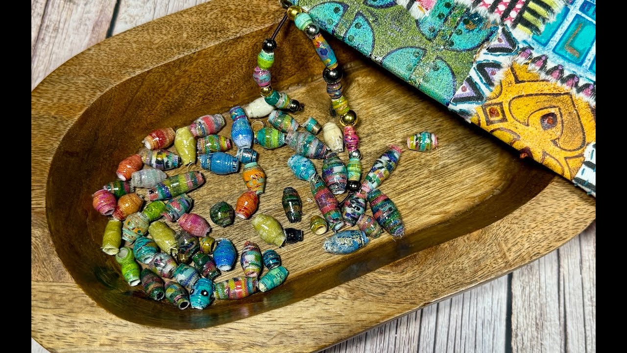 GEL PRINT ART Ep  18:  Colorful Fabric Beads