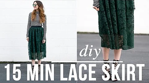 DIY 15 minute lace skirt